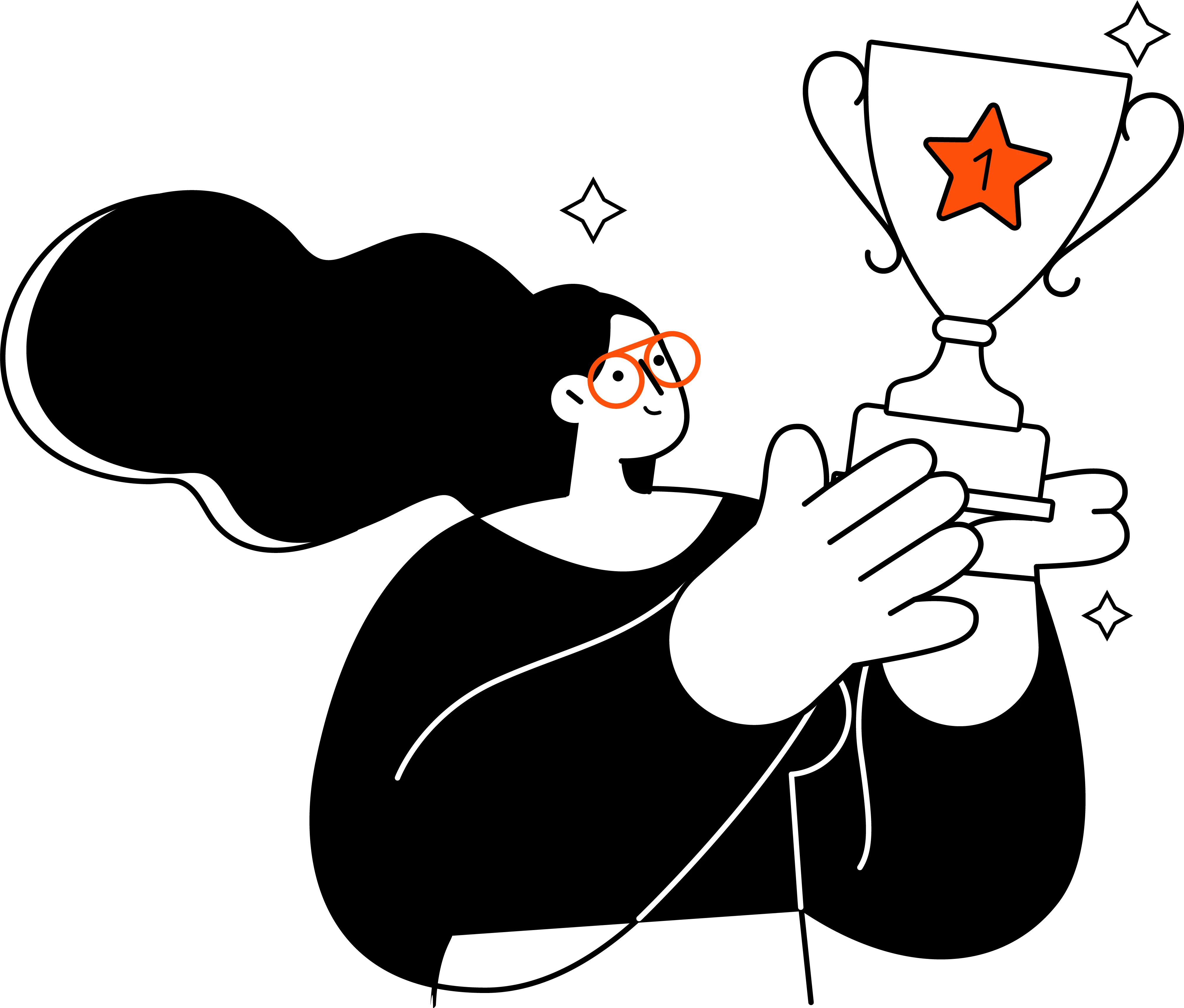 Pessoa segurando um troféu